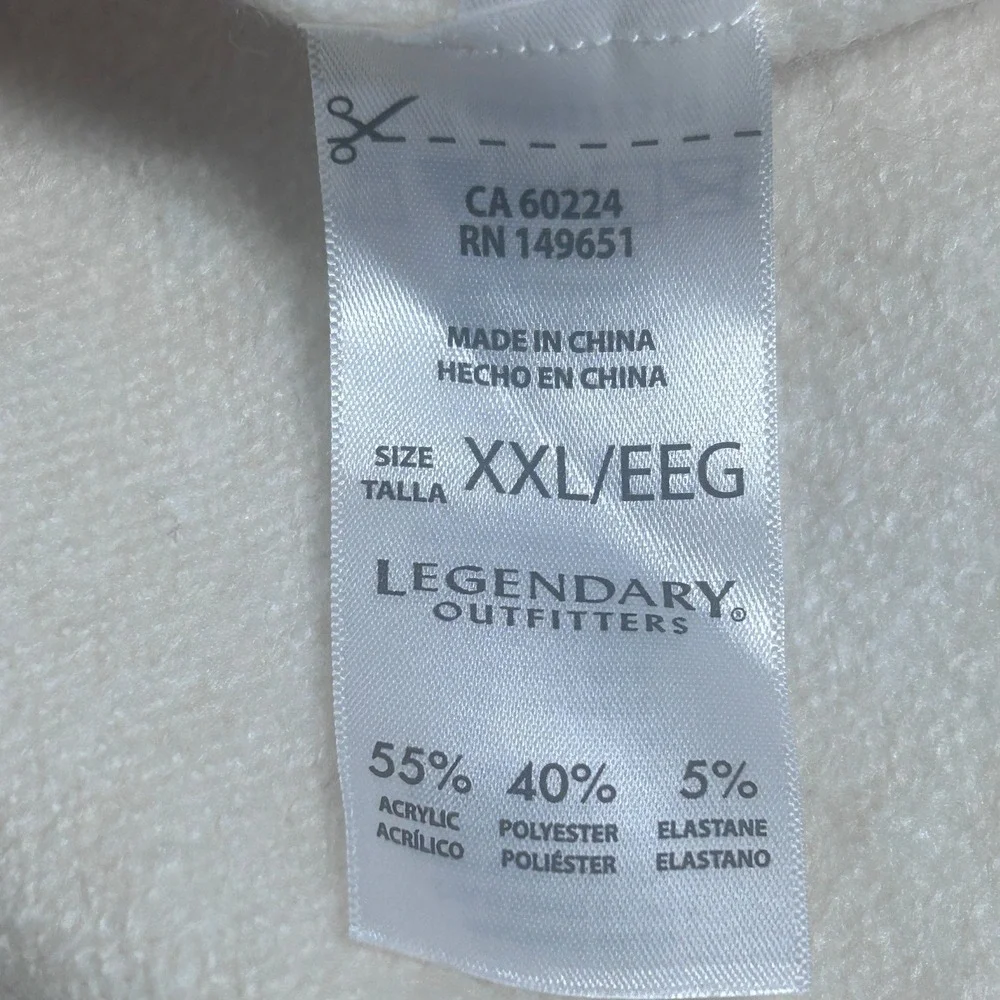 Legendary‎ Outfitters Cream Oatmeal Heather Knit Crewneck Sweater XXL Cozy NEW